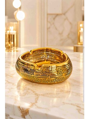 Wolawood Özel Tasarım Luxury Cam Küllük, Dekoratif Kristal Temalı Zarif Masaüstü Kül Tabağı, Modern Salon Sehpa Aksesuarı, Prestijli Hediye