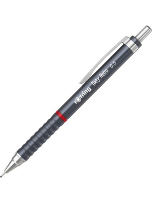 Universal Tikky Retro 0.5 mm Versatil Kalem, Silgi Hediyeli, Gri, 3'lü Okul Seti