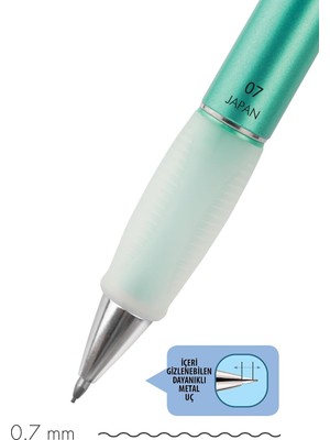 Universal Deep Mekanik Kurşun Kalem, Metalik Yeşil, 0.7 mm