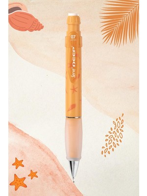 Universal Deep Mekanik Kurşun Kalem 0.7 mm Hardal Sarısı Denızyıldız Deseni
