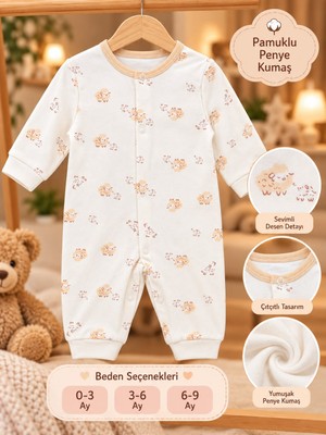 Sönmez Baby Minik Kuzular Pamuklu Penye Unisex Bebek Tulum