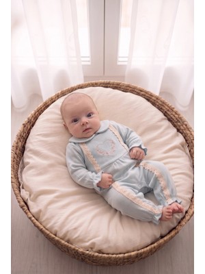 Zeynuko Kız Bebek Kalp Nakışlı 3-6-9 Ay Tulum Yenidoğan Hastane Çıkışı Bebek Kıyafeti