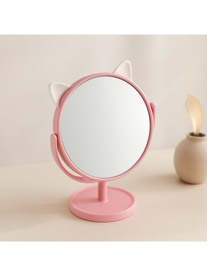 Str Store 15 cm Yuvarlak Ayaklı Plastik Makyaj Aynası