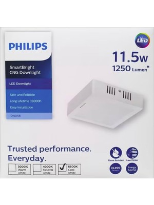 Str Store DN058C LED11.5W /865 220-240V L150 Sq Sıva Üstü Kare Beyaz Işık Ölçüleri 165X165