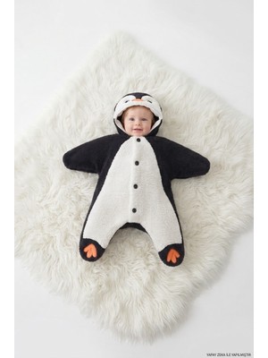 Zeynuko Bebek Penguenli 0-6 Ay Uyku Tulumu Yenidoğan Hastane Çıkışı Bebek Kıyafetleri
