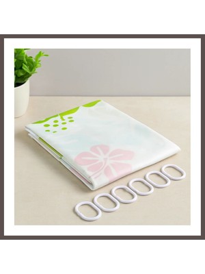 Ecotrend Pvc Banyo Duş Perdesi 90X180 cm - 2'li, 12 Halka ECO123
