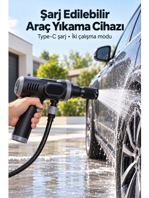 Sepetopia Çift Çalışma Modlu Araç Yıkama Makinesi Şarj Edilebilir