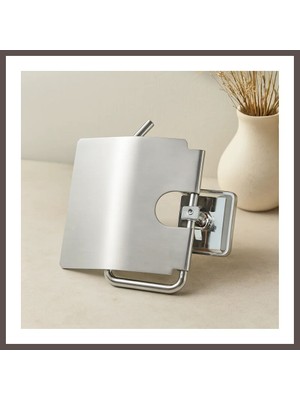Ecotrend Geniş Kapaklı Metal Wc Kağıtlığı (Yapışkanlı Montaj) ECO123