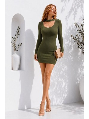 Defne Store V Elbise Kollu Abiye Yaka Uzun · Renk: Siyah · Beden: M Dfnbez