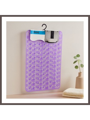 Ecotrend Kaydırmaz Pvc Banyo ve Küvet Paspası Petek Desenli Şeffaf-Buzlu (37X68 Cm) ECO123