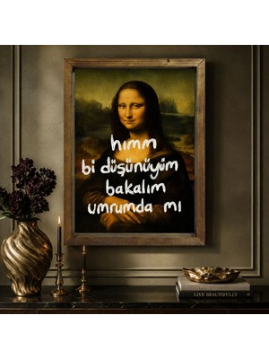 Bk Gift Vintage Klasik Sanat Esprili Sözlü Masif Ahşap Çerçeveli Dekoratif Tablo - 20 30X40CM