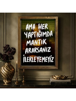 Bk Gift Vintage Klasik Sanat Esprili Sözlü Masif Ahşap Çerçeveli Dekoratif Tablo - 10 15X20CM
