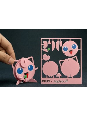 Zeroxo 3D Pembe Sevimli Şarkıcı Balon Anime Figür Yapboz Kiti - Kendin Yap (Dıy) Eğlenceli Masaüstü Dekorasyon Süsü, Birleştirilebilir Maket Oyuncak 13X11 cm