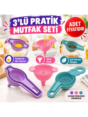 Akıllı Bayi Pratik Yumurta Süzgeci Mini Süzgeç Huni Seti Hepsi Bir Arada(Adet Fiyatıdır) Aby