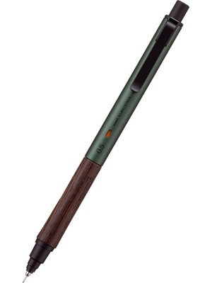 Happy Trend 0,5 mm Mekanik Kalem, Otomatik Kurşun Döndürme, Ahşap Sap ve Metal Gövde, Orman Yeşili (M5KW1P.88)