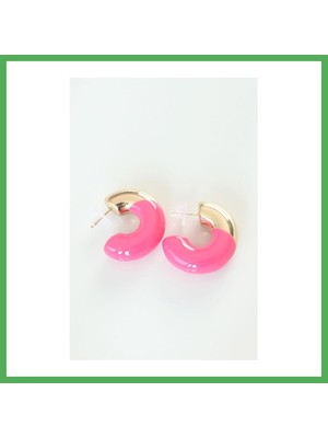 Astraltech Ccb Pembe Gold Çift Renk Küpe Bezoss