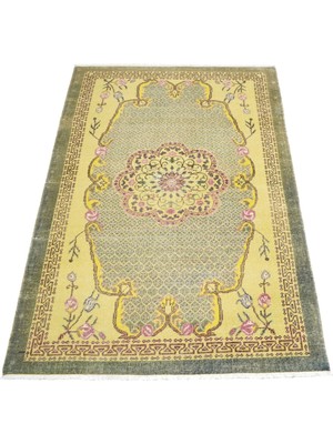 Kilim Antik El Dokuma Eskitme Kula Izmir Yün Halı 2083 - Vintage - Çok Renkli