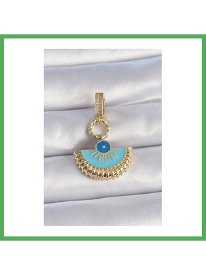 Astraltech Pirinç Gold Renk Nazar Boncuklu Ajda Charm Bezoss