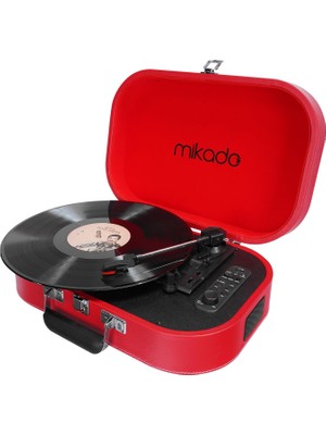 TeknoKapsül Mikado MN-101 Pikap Usb+Rca+Bluetooth Destekli Müzik Kutusu, Kırmızı