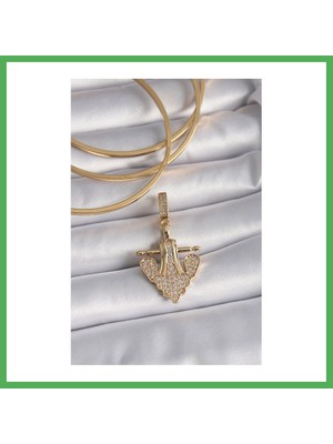 Astraltech Pirinç Gold Renk Zirkon Taşlı Çapa Model Ajda Charm Bezoss