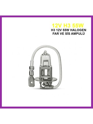 Bezos Trifa H3 Halojen Far Ampülü 12V 55WATT Sarı BEZ10