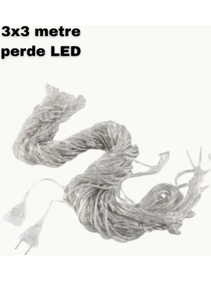 Ytm 3x3 LED Işık Perdesi Şelale Model Iç Dış Mekân Dekorasyonu