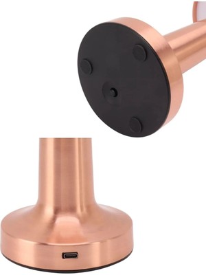 Ytm Şarjlı LED Masa Lambası 3 Kademe Dokunmatik Bronz Modern Tasarım