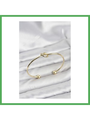 Astraltech Düğüm Model Pirinç Gold Renk Kadın Bileklik Bezoss