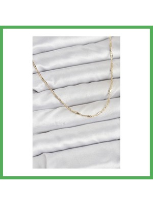 Astraltech cm 14K Gold Renk Pirinç Ataç Zincir 60 cm Kadın Kolye Bezoss