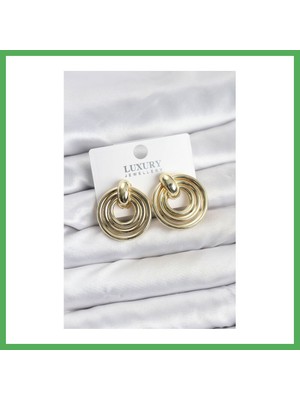 Astraltech Gold Renk Pirinç Vintage Kadın Küpe Bezoss