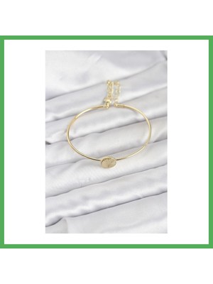 Astraltech Gold Renk Pirinç Model Kadın Bileklik Bezoss