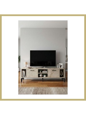 Bezos Linya Tv Sehpası Suntalam Ekru 160X35 cm Za