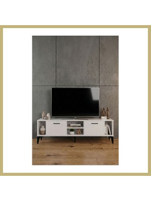 Bezos Linya Tv Sehpası Suntalam Beyaz 160X35 cm Za
