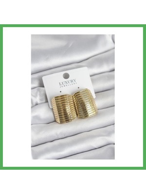 Astraltech Gold Renk Pirinç Vintage Esintili Statement Küpe Bezoss