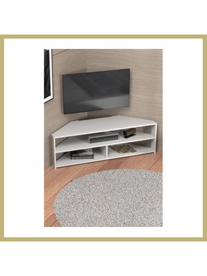 Bezos Köşe Tv Ünitesi Beyaz 140 cm Za