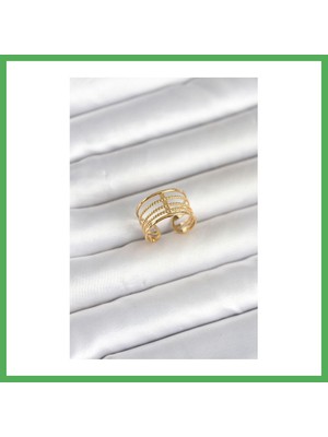 Astraltech 316L Çelik Gold Renk Vintage Model Kadın Yüzük Bezoss