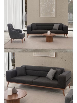 Edsy Home Mora 3+1 Koltuk Takımı Antrasit