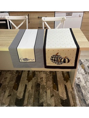 Die Grup Tr Balkabağı Desen Runner ve Home Desen Runner 40 x 140 Ikili Paket