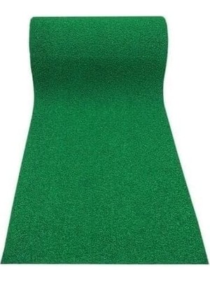 Die Grup Tr 14 mm Kıvırcık Paspas Dış Mekan Paspası Karmaşık Kaymaz Yolluk (100 x 700 Cm, Yeşil)