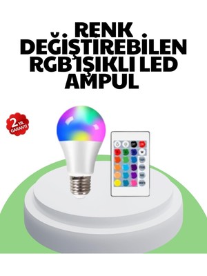 Die Grup Tr My Best Store 2025 Rgb LED Ampul Uzaktan Kumandalı Renkli Işık A Kalite Çok Renkli
