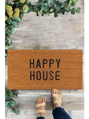 Die Grup Tr Karmat Happy House Iç ve Dış Kapı Önü Paspası Siyah-45 x 70