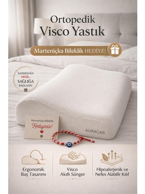 Die Grup Tr Ortopedik Visco Boyun Yastığı, 50 x 30 Cm, Beyaz