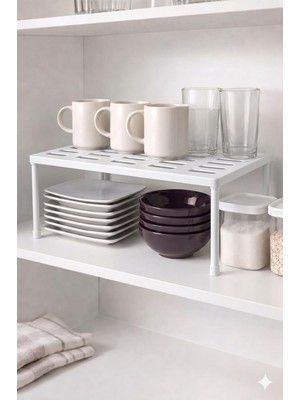 Die Grup Tr 2 Adet Set Dolap Içi Düzenleyici Raf Organizer 31X20X15 cm
