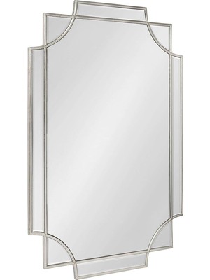 Die Grup Tr 60X100 Asimetrik Duvar Dekor Aynası/duvar Aynası/konsol Aynası/estetik Ayna Gümüş 60 x 100