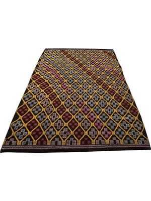 Die Grup Tr Zehra Abla Halı El Dokuması Otantik Enfes Karapınar Yörük Yün Cecim Kilim 6385 Çok RENKLI-190 x 320