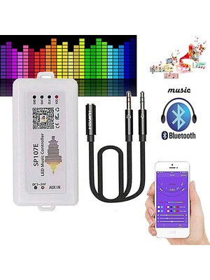 Die Grup Tr El Kumandası Müzik SP107E Rgb Piksel Adreslenebilir Uzaktan Kumanda LED Işık Bluetooth Remote Controller Kontrol 20METRE Dc 5-24V