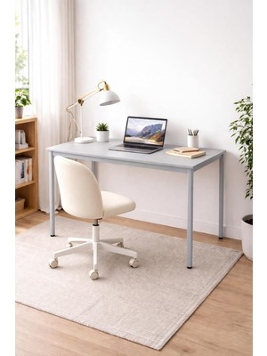 Die Grup Tr Çalışma Masası 120X60X75 cm (Pürüzsüz Gri)