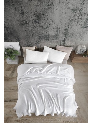 Die Grup Tr 180X240 cm Tek Kişilik Xl Müslin Yatak ÖRTÜSÜ%100 Pamuk 4 Katlı – Nefes Alan, Yumuşak, Doğal Dokulu Pike & Yatak Şalı