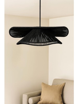 Die Grup Tr Kurova Handmade Tekli Sarkıt Avize – Modern Metal Tasarım, E27 Uyumlu, 30×60 cm Siyah El Yapımı Dekoratif Aydınlatma, Salon ve Oturma Odası Için Premium Sarkıt Lamba