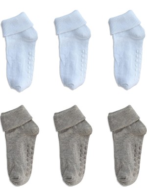 Die Grup Tr Monochrome Series Organik Pamuklu Kaydırmaz Çocuk-Bebek Çorabı 6'li Set